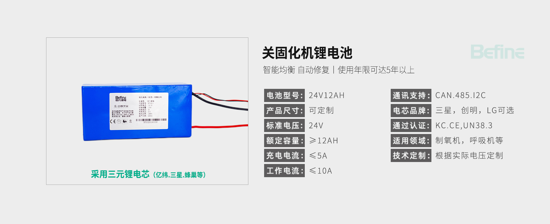 24V12Ah关固化机锂电池(图3)