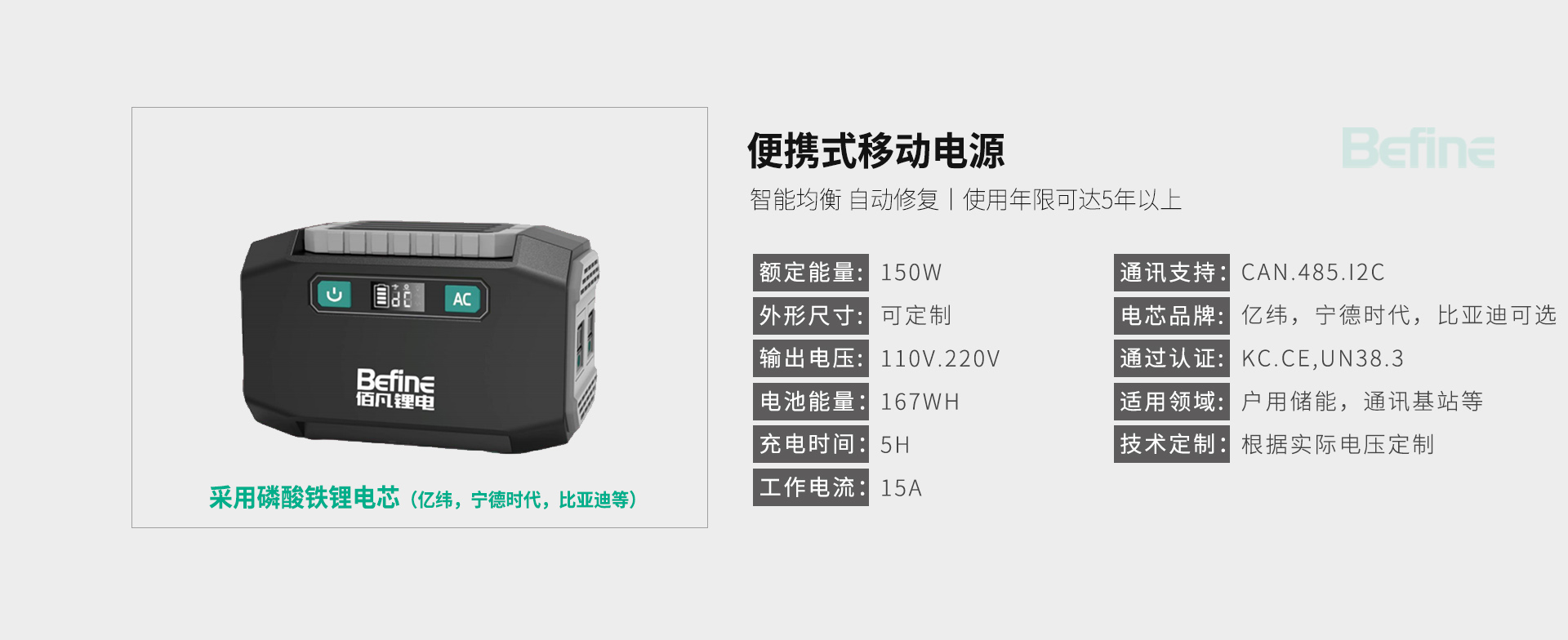 150W/167Wh便携式移动电源(图3)