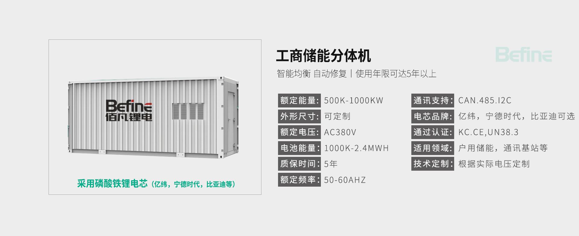 500KW/2000KW工商储能分体机(图3)